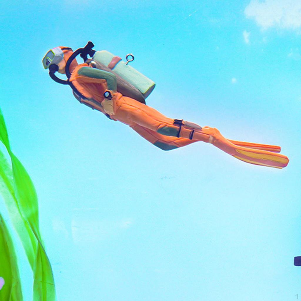 Diver Figure Tank Decorations, Creative Simulation Cute Figurine, Mini Aquarium