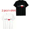 Fun I Love Poland Pattern Print Kids T-shirt Summer Girls Boys Casual Fashion Tops Kids O-Neck Short Sleeve T-shirt Clothing