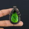 Green Flash Labradorite Pendant Gemstone Jewelry, 999 Copper Wire Wrapped Pendant, Handmade Jewelry Birthstone Pendant, Gift For Him