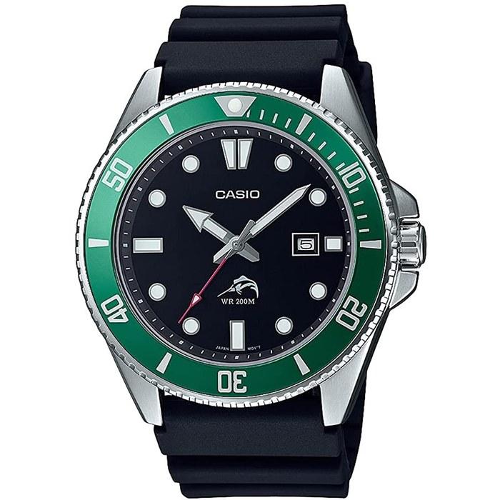 Casio MDV-106B-1A3V Дайверские часы, Зеленый безель, Мужские