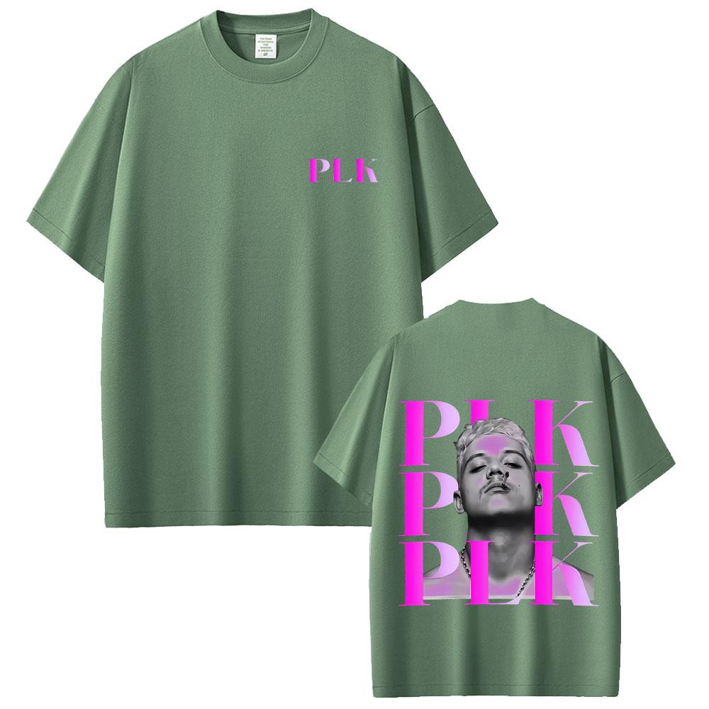 Rapper Plk Face Graphic Tshirt Men Women Fashion Pop Music Streetwear Mens Casual Cotton T Shirts Unisex Vintage Hip Hop Tees