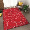 Ковер с принтом красного сердца для гостиной, спальни, прикроватной зоны, ванной комнаты, напольный коврик, ковер в зону, коврик для дивана, домашний декор, роскошный подарок
