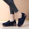 Женские туфли-лоферы на платформе, повседневные, элегантные, черные, замшевые, женские, увеличивающие рост, на толстой подошве, для мам