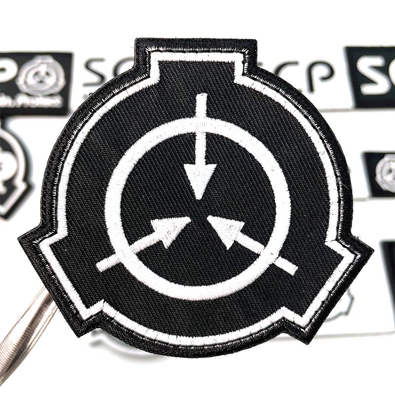 Логотип Фонда SCP Вышитый Моральный Патч Наклейка Значок на Липучке
