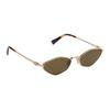 Miu Miu Solid Color Design Metal Irregular Shape Sunglasses Women sunglasses Gold SMU56ZE5AKFE09ZC056
