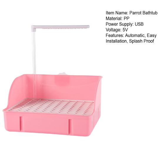 Автоматическая ванна для птиц с насосом, большой фонтан для душа в виде попугая, кран для ванны в виде попугая для домашних птиц, кореллы, волнистого попугайчика, неразлучника