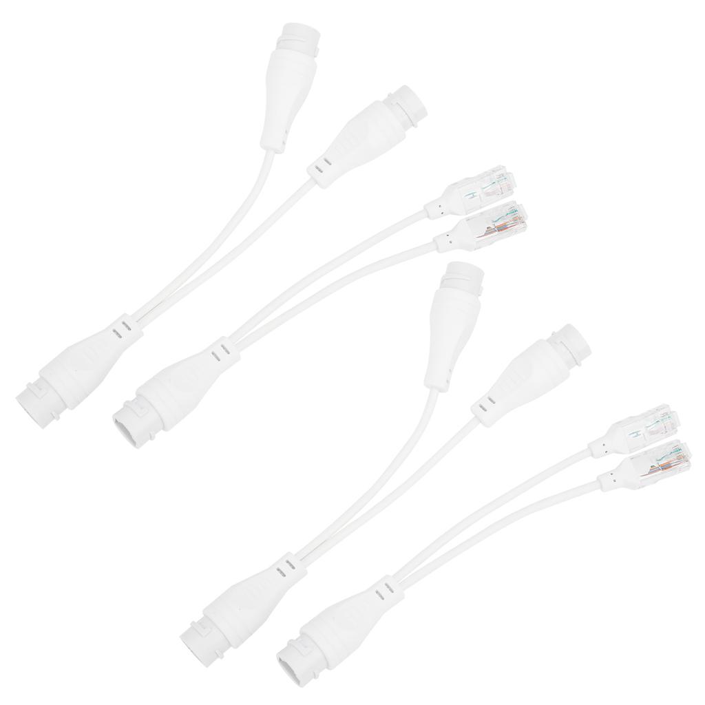2Set POE Splitter Separator Adapter Cable 1 To 2 CCTV Video Transmission Rainproof Injector