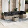 VidaXL Garden Lounge Set with Cushions 7 Pcs, Patio Sofas, Patio Furniture Set, Outdoor Furniture, Grey 3221401
