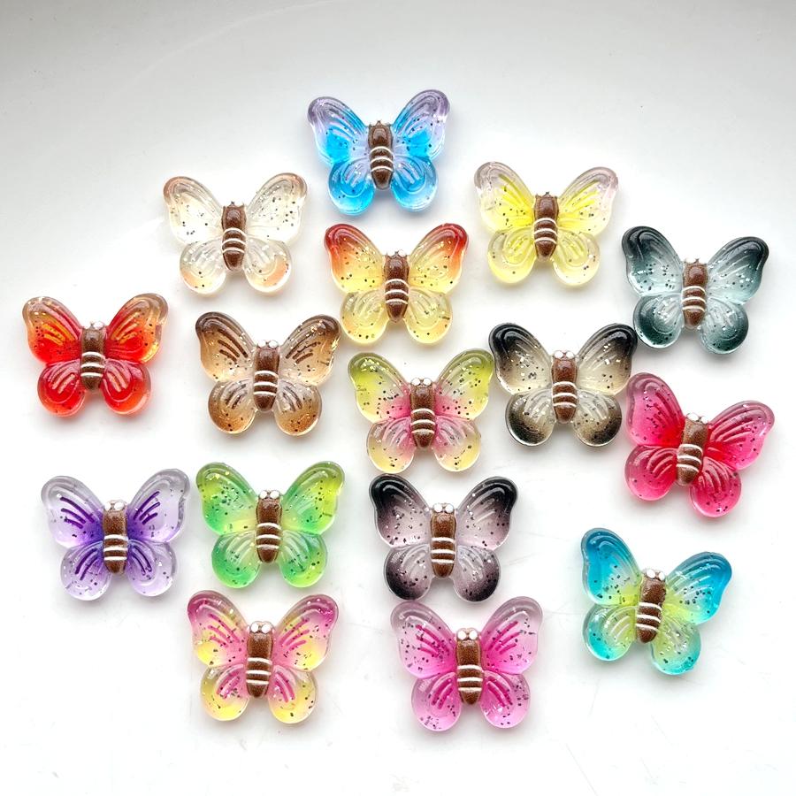 20 exquisite and colorful butterfly rhinestone flat back scrapbook decorations DIY jewelry earrings home decoration accessories