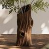 Осенняя тема Настольный дисплей 3D-печатный орнамент-пень, Креативная ваза, Декор для дома в природном стиле, Органайзер для ручек, Ретро-коричневый органайзер для