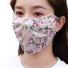 Lace Ice Silk Mask UV Protection Face Gini Mask Adjustable Face Cover  Cycling