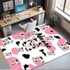 Custom Name Cow Printed Carpet,Rug for Office Chair Living Room Bedroom Kitchen Room Decor Gifts.