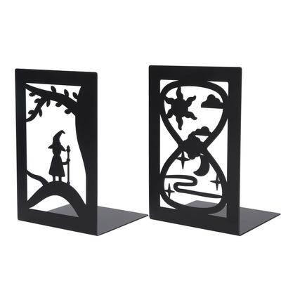 2 шт. Металлический держатель для книг, настольная книжная полка, разделитель для хранения книг и документов, принадлежности для рукоделия(Лесной Эльф Песок