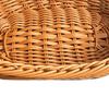 Storage Basket Food Grade Quick Drainage Oval Safe Curved Artificial Rattan Braided Food Basket Household Supplies