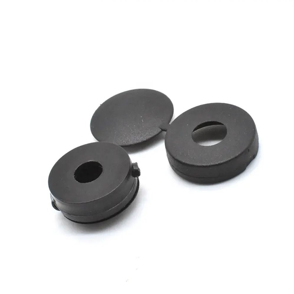 100 Pieces Small Plastic Shutter Screw Caps Black Fold Screw Snap Covers Covering Screw Heads