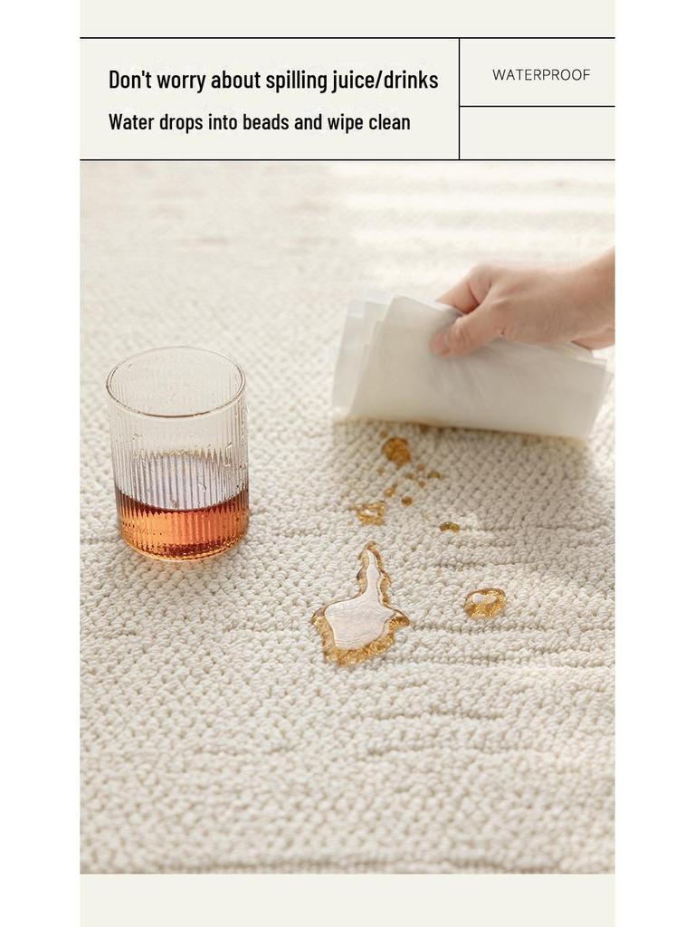 2024 Waterproof Anti-Fouling Washable Diatom Silk Sofa Carpet for Living Room - Light Luxury Autumn/Winter Edition