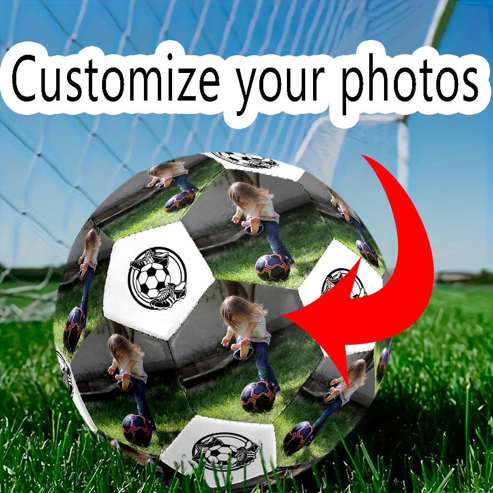 Girl Soccer Ball. Customize photos Size 5 Soccer football Machine-Stitched Indoor/Outdoor Universal Football Personalized Printing soccer