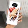 Милый Чехол для Телефона с Щенком и Сердечками для Xiaomi Poco X5 X6 X7 Pro F7 Ultra M7 Redmi 15 15C 13 13C 12 12C 10 10A 10C 9 9A 9C 9T She