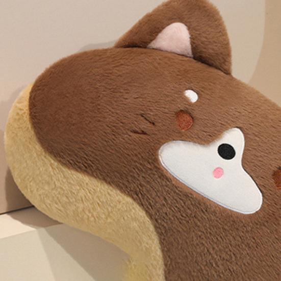 Cream Cat Plush Pillow Ergonomic Body Pillow for Side Sleeping & Cuddling 80/100cm Soft Stuffed Animal for Bed And Sofa