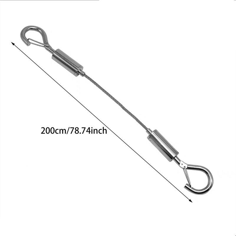 Adjustable Automatic Wire Rope Spring Hook Clothesline Picture Hanging Solution System Suspension Code Stainless Steel Cable