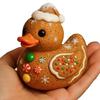 1/3Pcs Duck Ornament Handmade Texture Festive Christmas Decoration with Gift Bowknot Crutch Decor Xmas Duck Statue