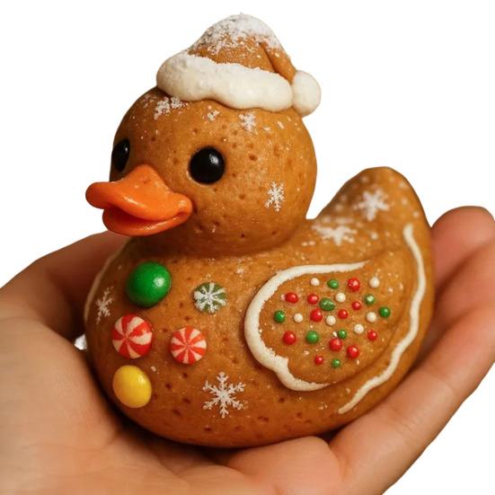 1/3Pcs Duck Ornament Handmade Texture Festive Christmas Decoration with Gift Bowknot Crutch Decor Xmas Duck Statue