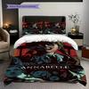 Dark Secrets Annabelle Creation Three-piece set (1 * duvet cover + 2 * pillowcase, without core) 2D Flat Bedding set Duvet cover and pillowcase