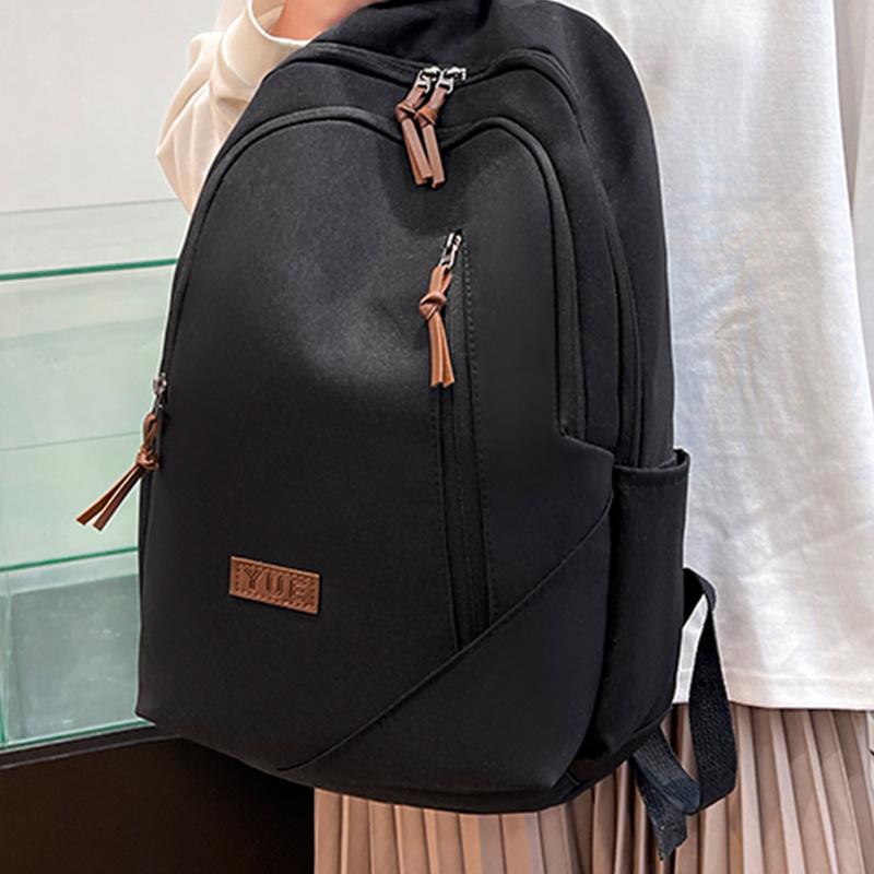 Neutral Style Backpack For Men And Women, Suitable For Students For School And Travel. Made Of Denim Material.