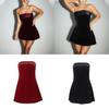 Polyester Spandex Backless Sleeveless Aline Dress For Winter Casual Females