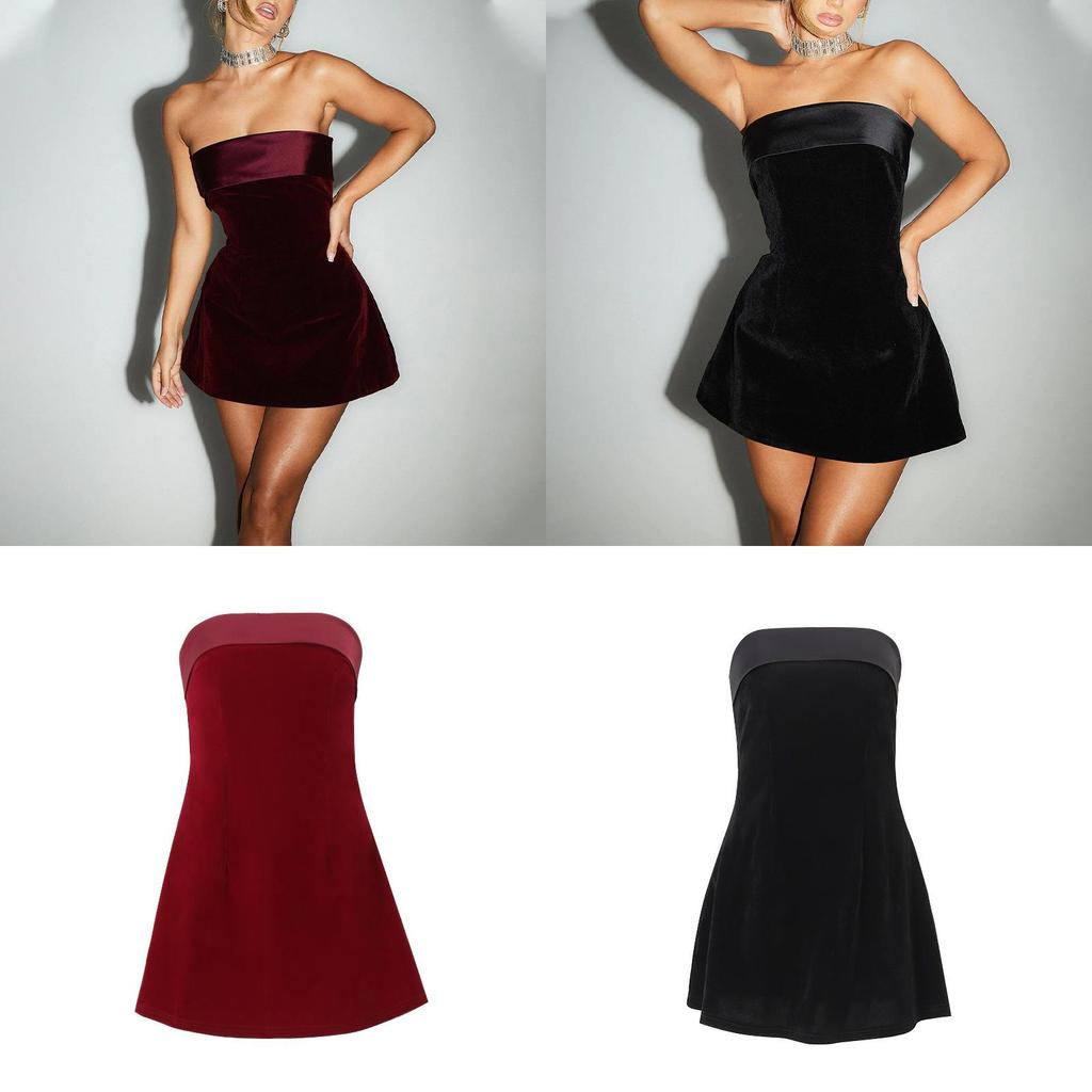 Polyester Spandex Backless Sleeveless Aline Dress For Winter Casual Females