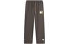 X MISTER CARTOON Badfive Label Straight Fit Fleece Lined Thermal Loose Fit Knitted Sweatpants Men's Slate Umber AKLTE45-1