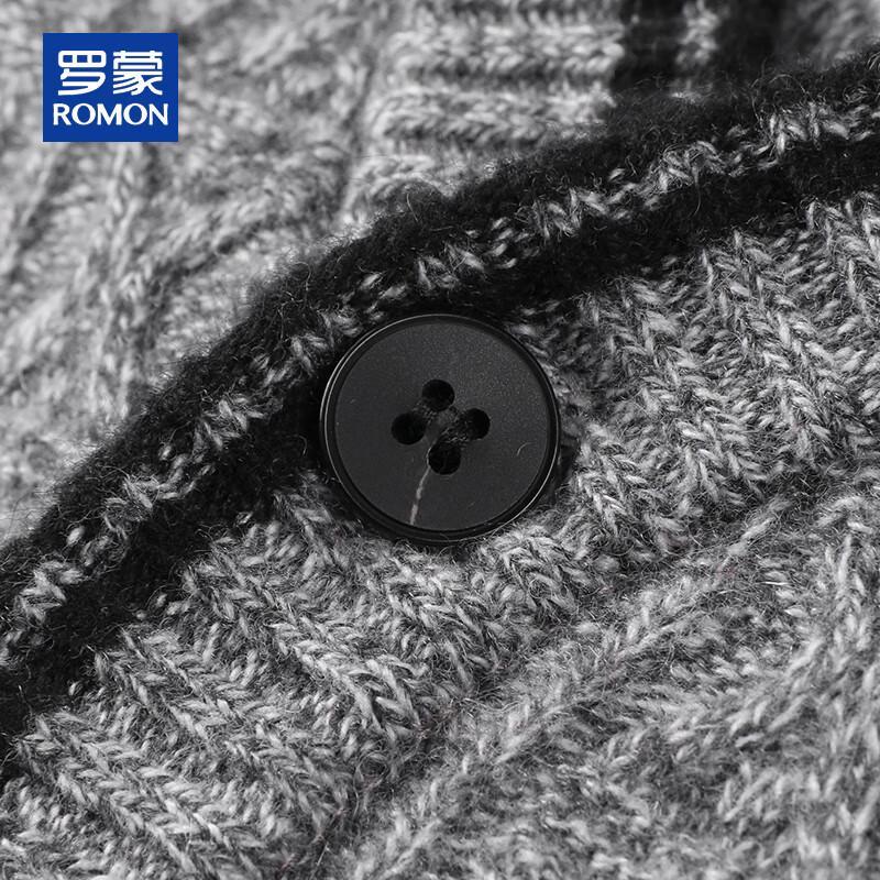 ROMON Мужской кардиган с V-образным вырезом из 100% чистого кашемира