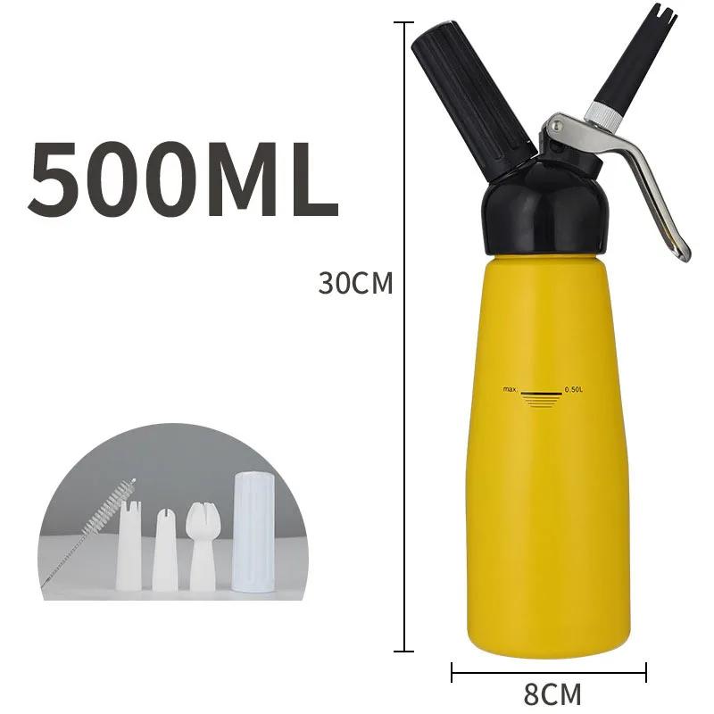 250/500 мл дозатор для взбивания сливок венчик для торта кофе молоко чай украшения инструменты для выпечки Artisan вспениватель сливок алюминиевый декоративный носик