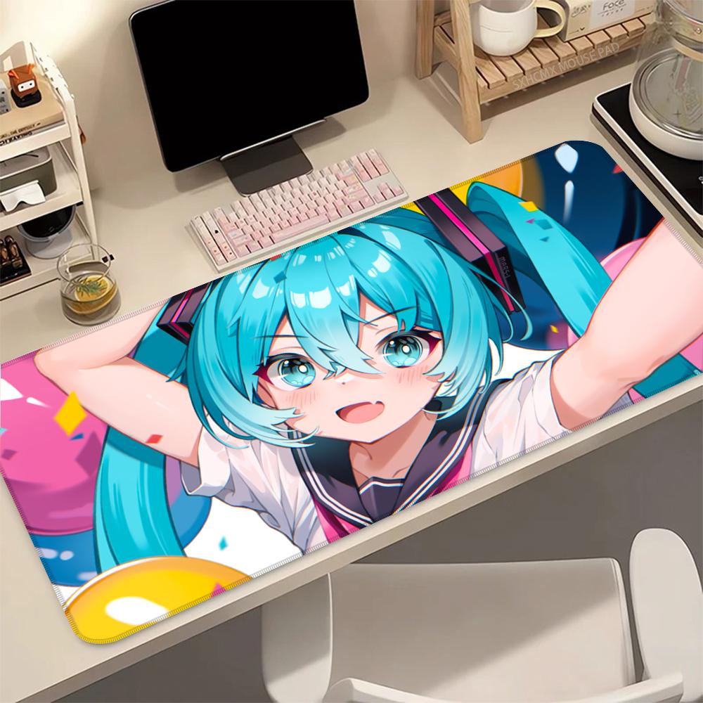 Mouse Pad Hhatsunes Mmiku Gaming Mousepad PC Gamer x Cabinet Extended Desk Mat Laptop Anime Kawaii Girls Keyboard Rug