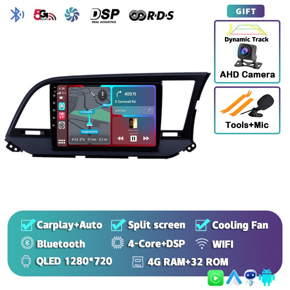Android 14 Carplay Car Radio For Hyundai Elantra 6 2015 2016 2017 2018 GPS Navigaion Multimidia Video Player Stereo Head Unit 4G