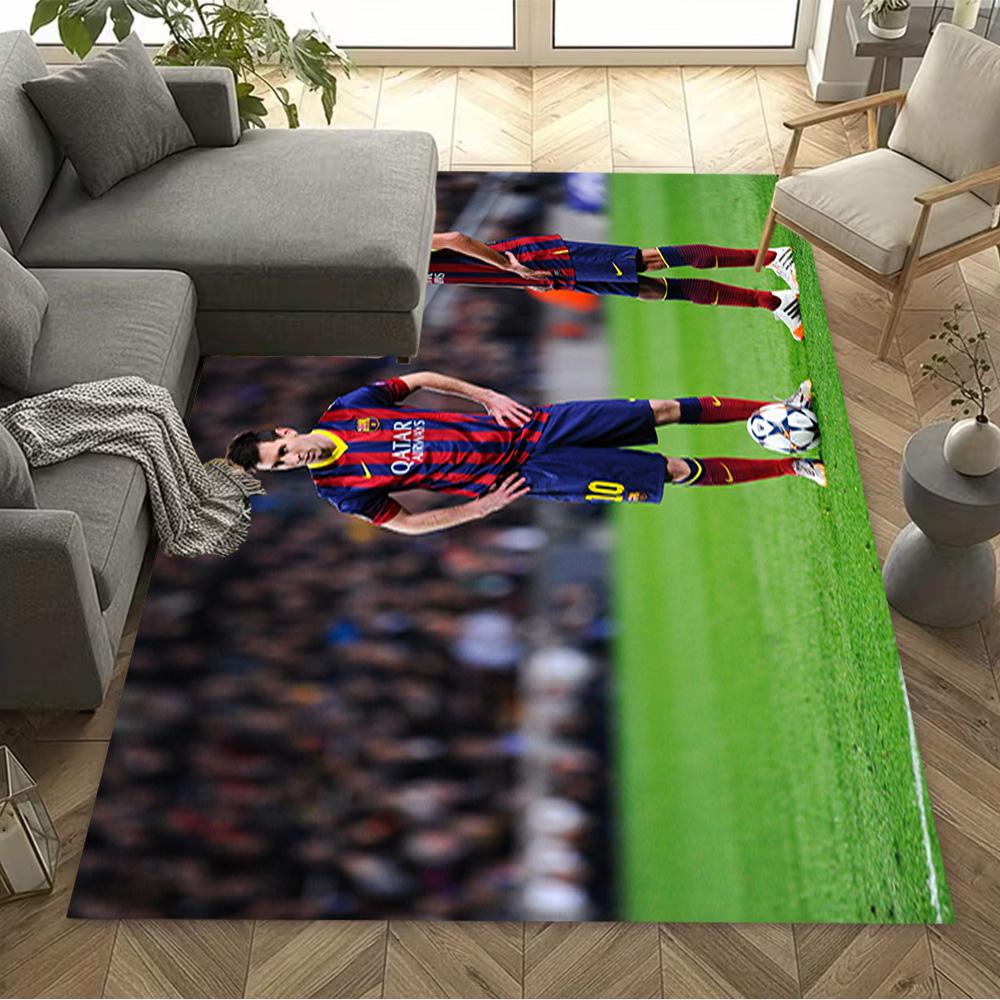 Brazilian Soccer Player Gesturing. Area Rug Design for Living Rooms Balcony Dormitory Bedrooms Anti-slip Rug Anime Office Decor Spiritual Gift