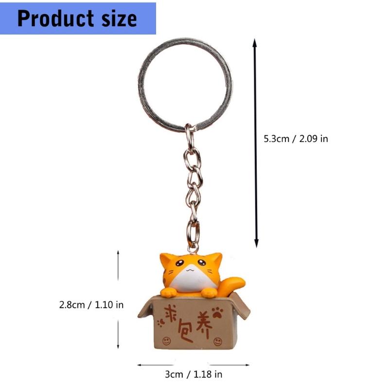 Happy Cats Keychain Small Key Holder Lovely Stylish Pendant for Versatile Daily Accessories Backpack and Gifts Ornament