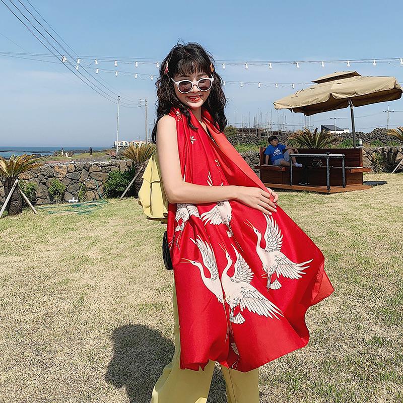 Женский шарф, СОВРЕМЕННАЯ НОВАЯ летняя пляжная шаль SAGA, палантины с принтом, женские тонкие шали, накидки, палантин