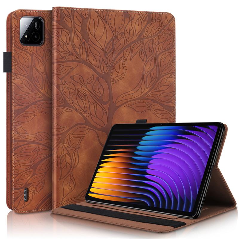 Чехол-книжка для планшета Funda For Xiaomi Pad 7 Case 11,2 дюйма с тиснением "Дерево", кошелек-подставка для Xiaomi Pad 7 Mi Pad 7, чехол для планшета Coque
