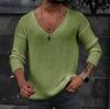 2023 Bestseller Men's Long-Sleeve V-Neck Knitted Sweater