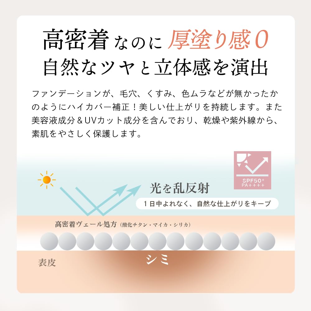 STAY FREE Cushion Foundation Natural Made In Japan I-samu 15g, Ochre/Light Ochre, SPF50+/PA++++, (Light Ochre)