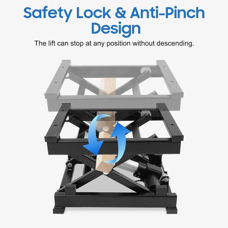 Электрический ножничный подъемный стол с регулируемой высотой и пультом управления, грузоподъемность 130 фунтов для перемещения материалов