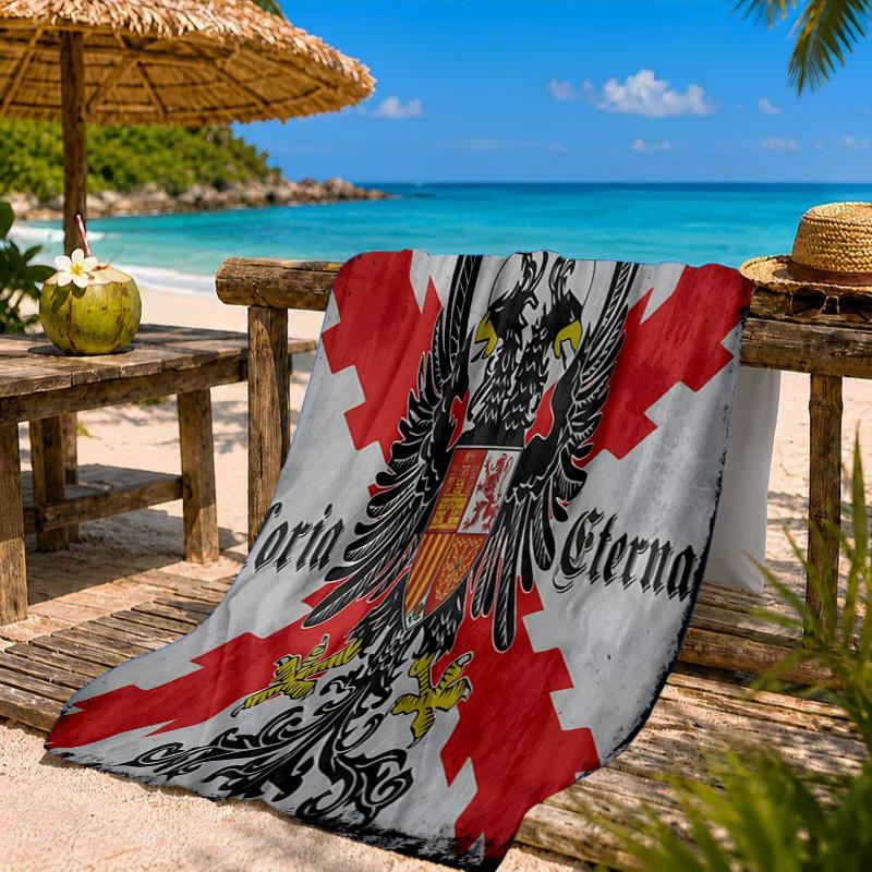 Eintracht FC Crest Beach Towel Microfiber Beach Towel, Lightweight and Quick-Dry, for Summer Travel, Swimming Pool Fan Birthday Gift