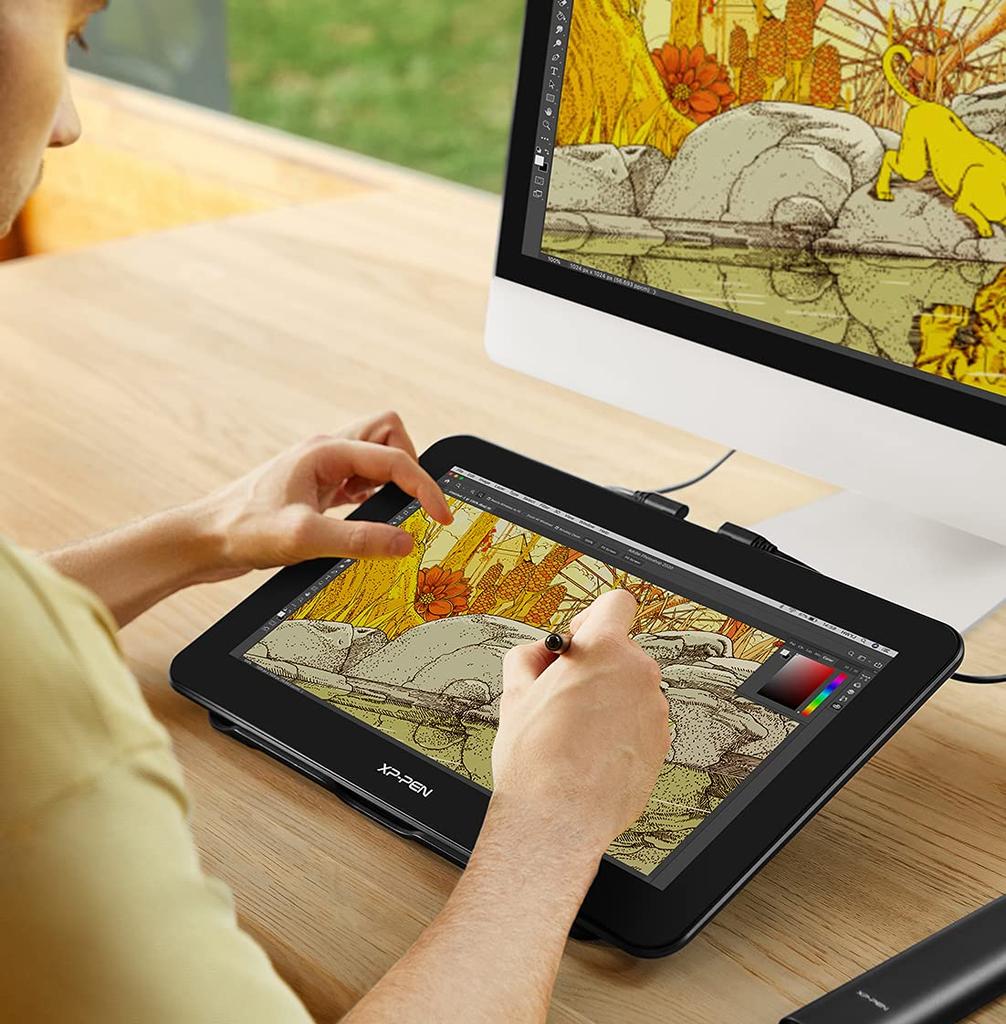 XPPen Artist Pro 16TP, 15.6-inch 4K Touch Screen, Fully Laminated, No-Charge Pen, Compatible with Android, Windows, and Mac