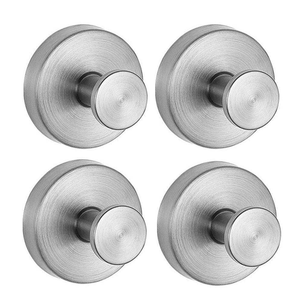 2Pcs Metal Suction Cup Hooks Strong Vacuum Bathroom Hook Waterproof Towel Holder Stainless Steel Reusable Wall Hanger