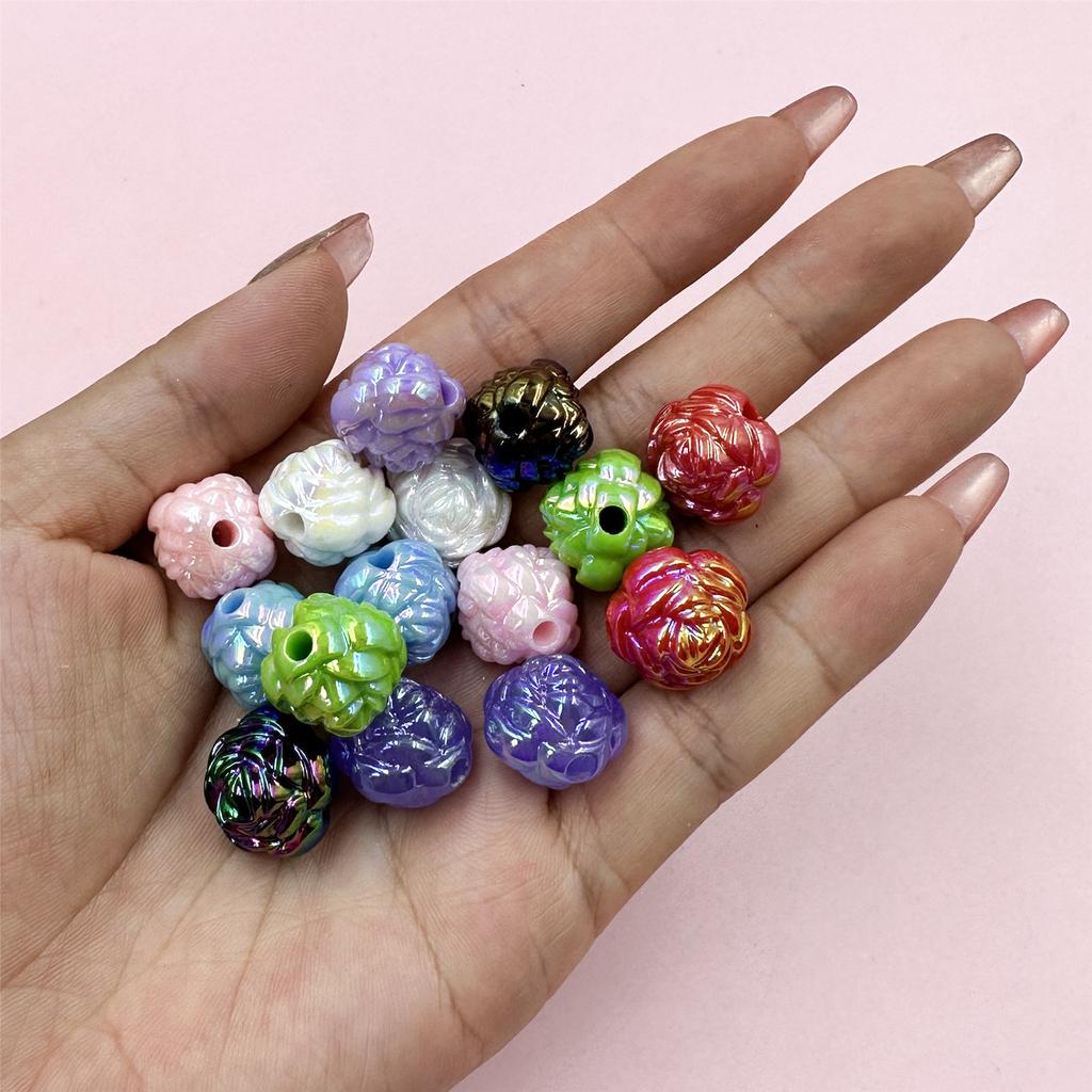 15 шт. 15 мм модные акриловые цветы свободные бусины «сделай сам» для ожерелья, браслетов, изготовления ювелирных изделий