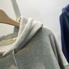 Hoodie Female Korean Fashion Casual Pullover Sweatshirt Women Loose Embroidery Autumn Black Gray Hoody