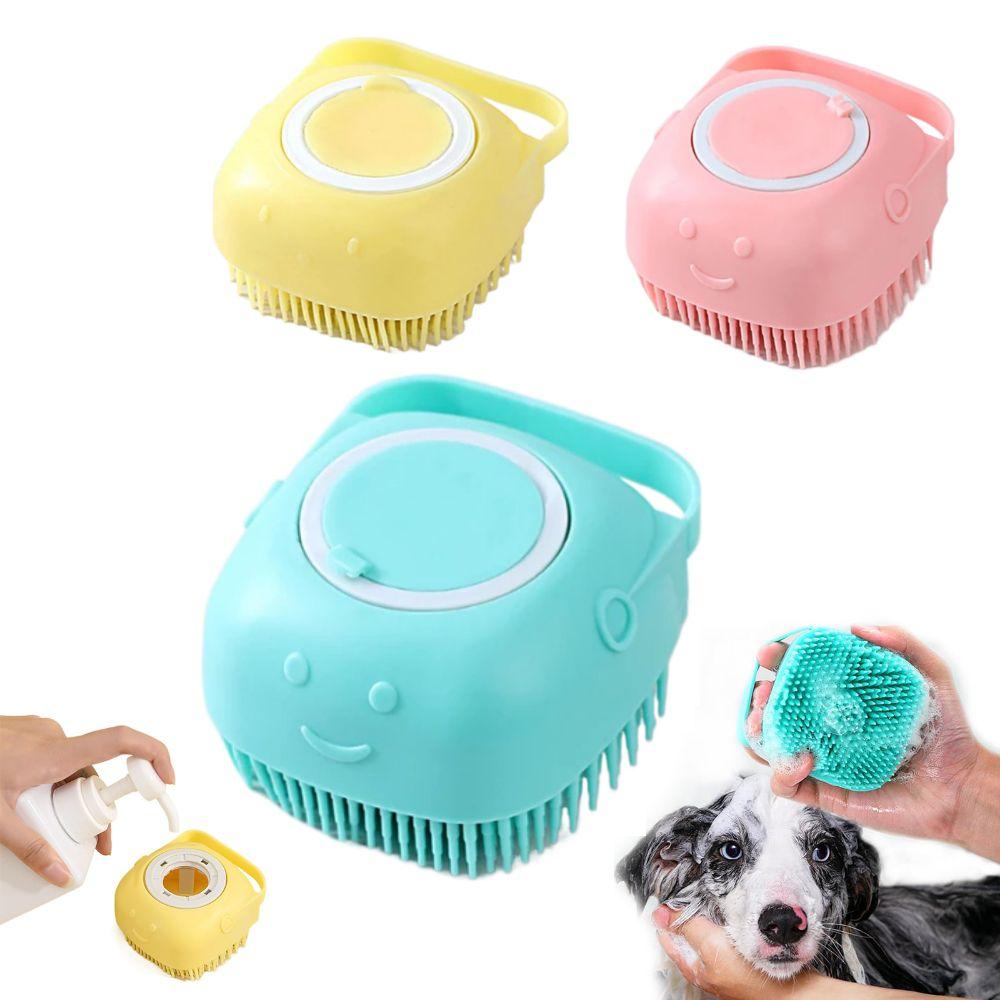 Soft Massage Comb 2-In-1 Shampoo Brush New Pet Bath Brush Cleans Hair And Dirt