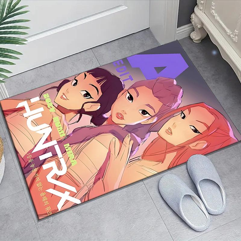 1pc KPop Demon Hunters14 Design Area Rug - Non-Slip, Soft & Cozy Floor Mat for Living Room, Bedroom, Office - Indoor/Outdoor Decorative Carpet