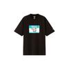 Uniqlo Мужская футболка с мультяшным принтом, круглым вырезом и короткими рукавами, черный цвет 427487-09